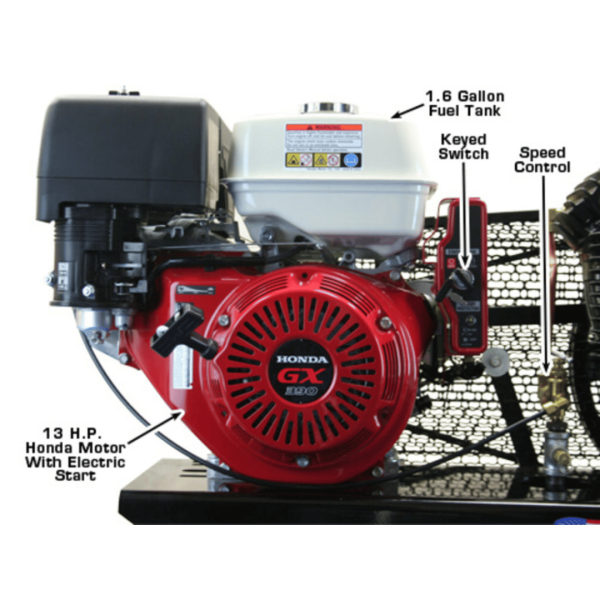 Atlas Air Force AF13 13HP 30 Gallon Gas-Powered Air Compressor - Image 5