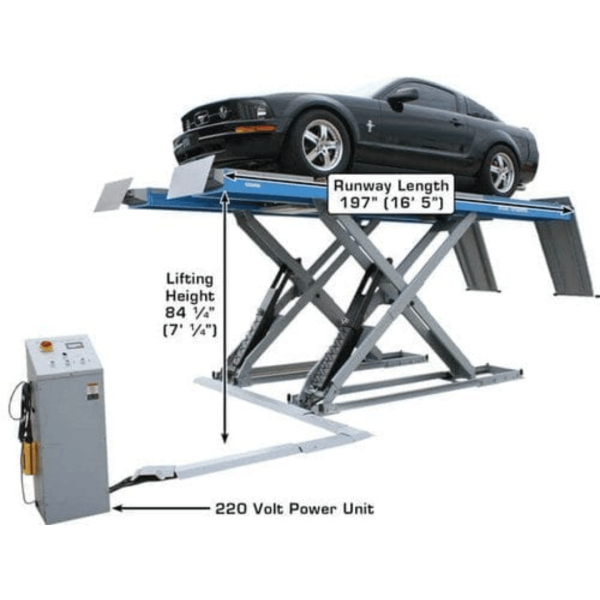 Atlas 12AWFSL Alignment Scissor Lift and RJ-6 Rolling Jack Combo - Image 5