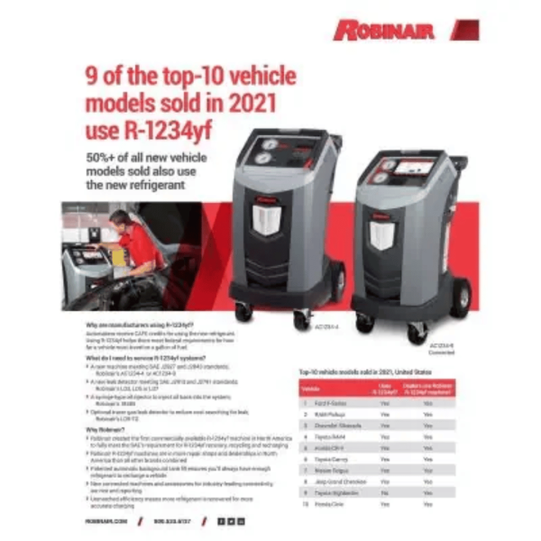Robinair Premier R-1234yf Recover, Recycle and Recharge, RRR AC Machine - Image 5