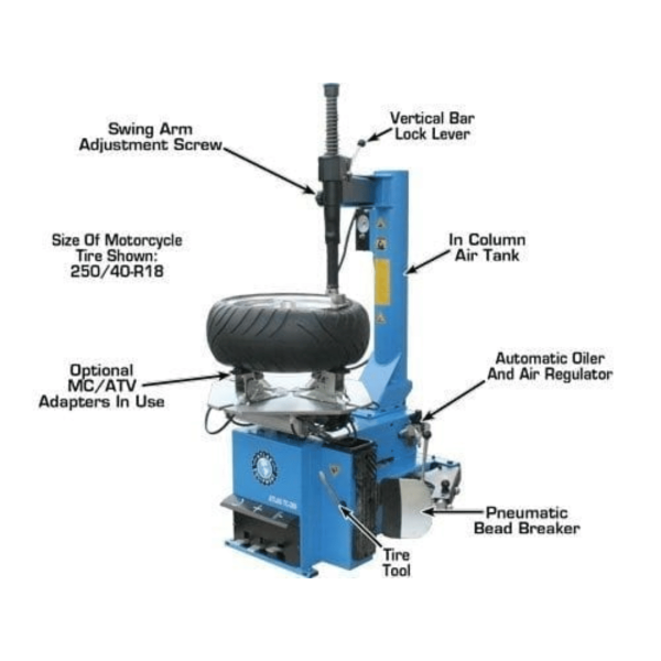 Atlas TC289 Tire Changer + WB11 Wheel Balancer Combo Package - Image 4