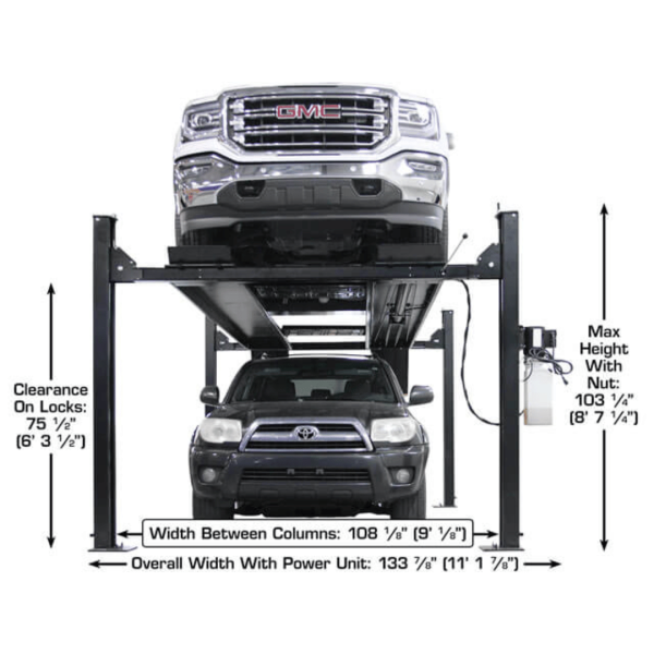 Atlas ALI Certified APEX9 4-Post Lift + RJ6 Rolling Bridge Jacks Combo - Image 5