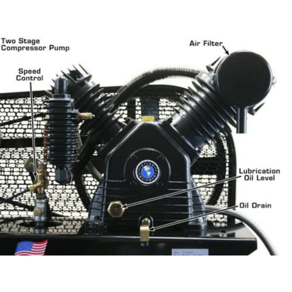 Atlas Air Force AF13 13HP 30 Gallon Gas-Powered Air Compressor - Image 6