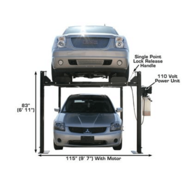 Atlas Garage PRO8000 Portable Hobbyist 8,000 lb. Capacity 4-Post Lift - Image 5