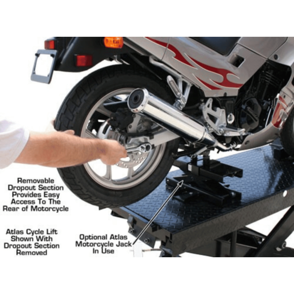 Atlas Cyclelift Air Operated 1,000 lb Capacity Motorcycle Lift - Image 5