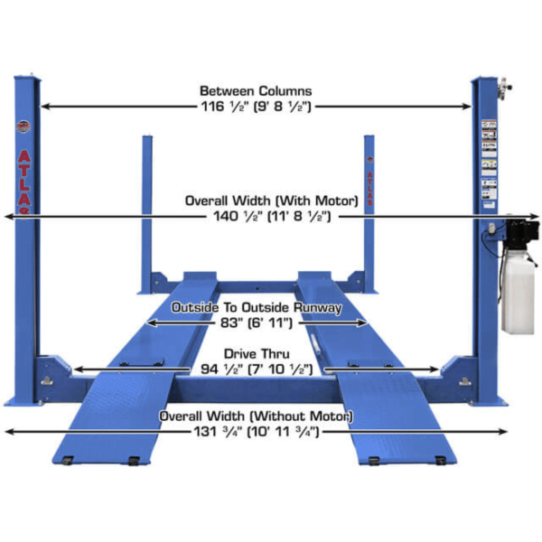 Atlas Platinum PVL14 14000 lb Certified 4-Post Lift - Image 5