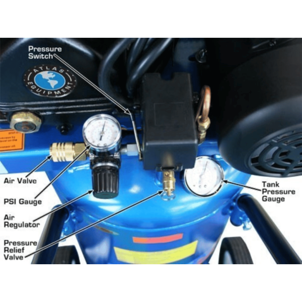 Atlas Air Force AF2 20 Gallon Portable Vertical Air Compressor - Image 6
