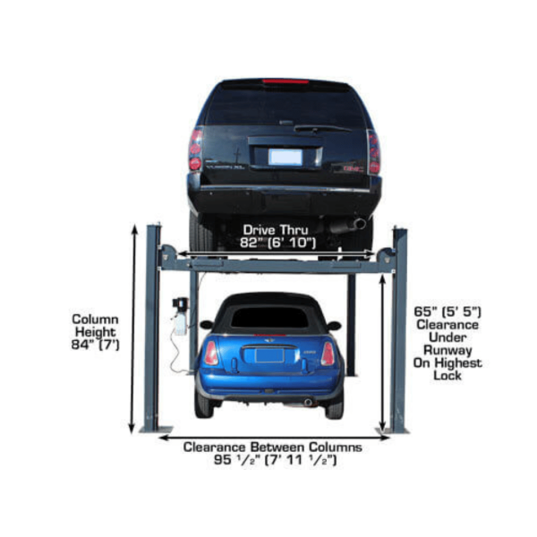 Atlas 408SL Super Deluxe Portable Hobbyist 8,000 lb. Capacity 4-Post Lift - Image 5