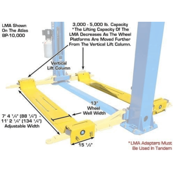 Atlas 9OHSC 2-Post Lift + Lawn Mower Adapter Combo - Image 24