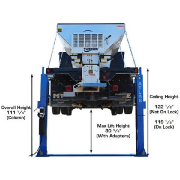 Atlas BP12000X Commercial Grade Baseplate 12,000 lb. Capacity 2-Post Lift - Image 5