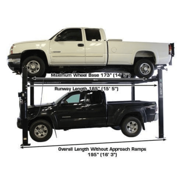 Atlas Garage PRO8000EXT-L Extra Tall/Extra Long Portable Hobbyist 8,000 lb. Capacity 4-Post Lift - Image 5