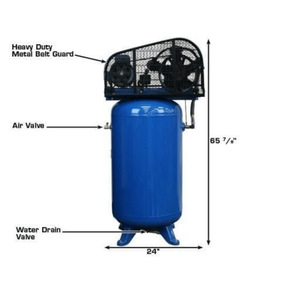Atlas Air Force AF6 5HP 80 Gallon Two-Stage Air Compressor - Image 6