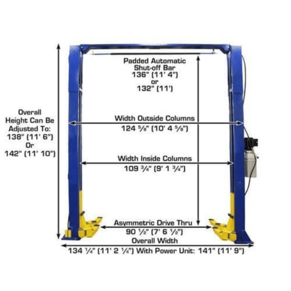 Atlas 9KOHX 9000 lb Overhead 2-Post Lift - Image 5