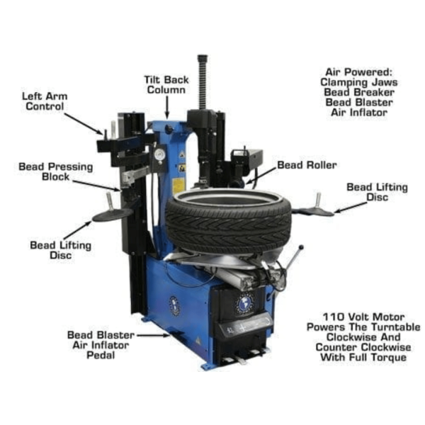 Atlas TC755 Tire Changer with Dual Arms - Image 6