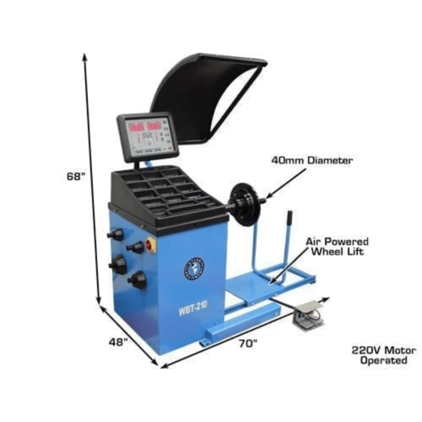 Altas WBT-210 Heavy Duty Truck Wheel Balancer - Image 6