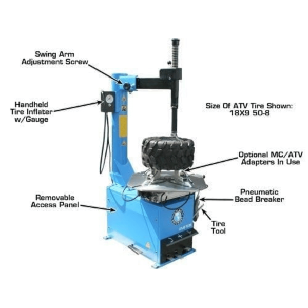 Atlas TC289 Extra Large Rim-Clamp Tire Changer with Beadblaster - Image 6