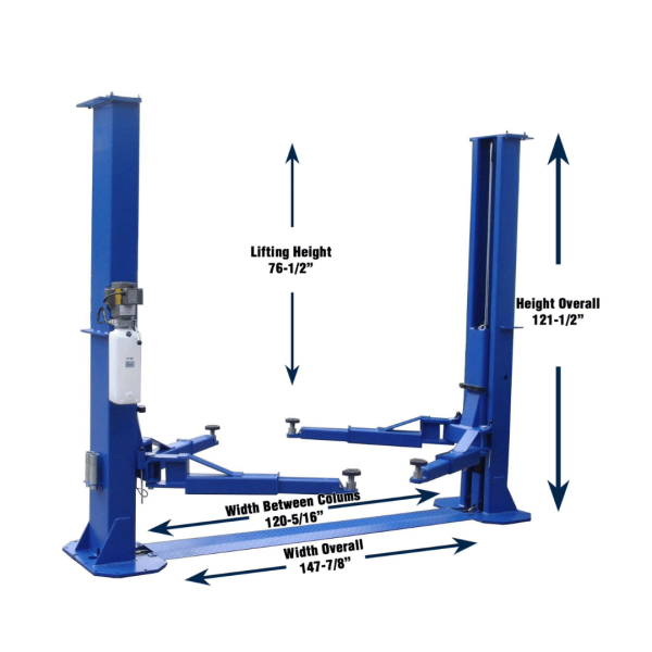 Tuxedo TP12KFX 12,000 lb 2 Post Floor Plate Lift - Image 6