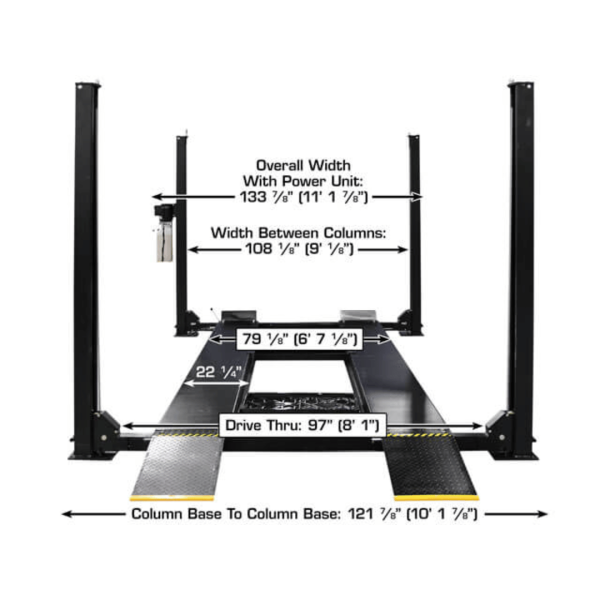 Atlas ALI Certified APEX9 4-Post Lift + RJ6 Rolling Bridge Jacks Combo - Image 6