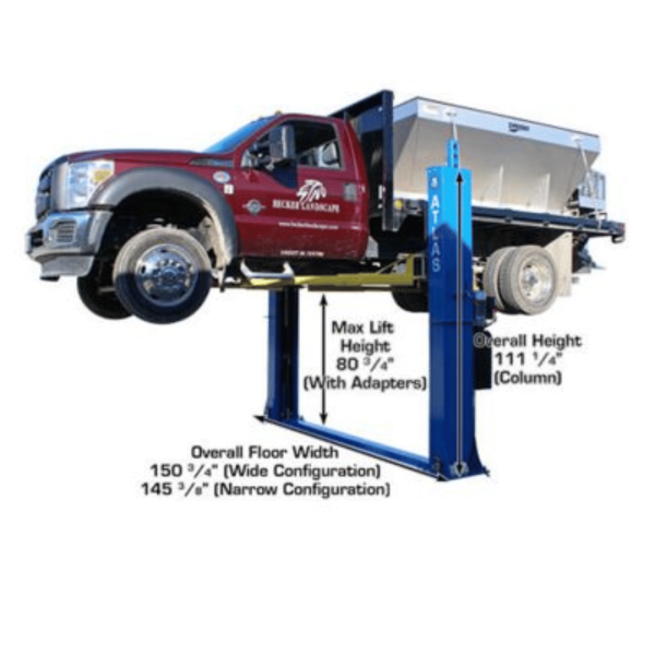 Atlas BP12000X Commercial Grade Baseplate 12,000 lb. Capacity 2-Post Lift - Image 7