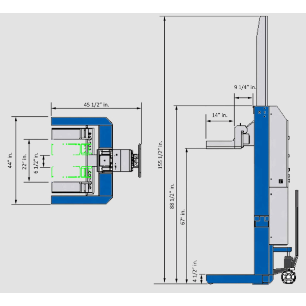 iDEAL MSC-13K-B-226 Mobile Single Column Lift - Image 6