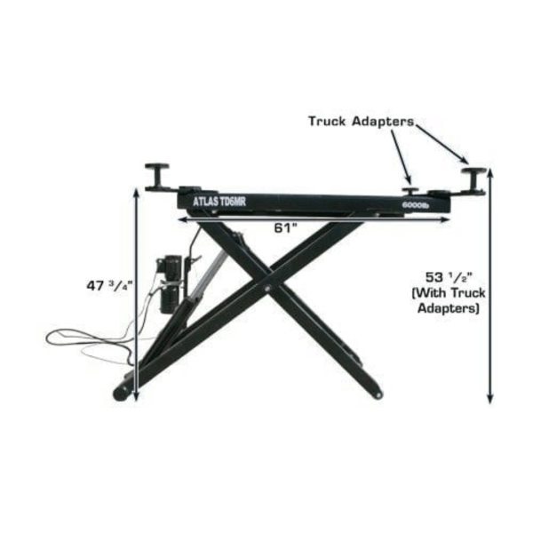 Atlas 6MR Portable Mid-Rise 6,000 lb Capacity Scissor Lift - Image 8