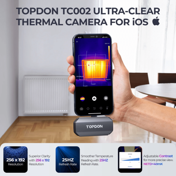 Topdon USA TC002 (iOS Devices) Portable Thermal Imaging Camera - Image 7