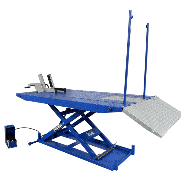 Tuxedo M-1500C-HR 1,500 lb High Rise Motorcycle Lift Bench - Vise, Sides, Balance Bar, Pump - Image 7