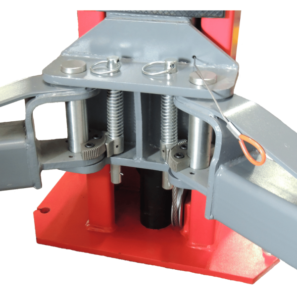 Launch - TLT240SC-R 9,000 lb 2 Post Clear Floor - Asymmetric - Red - Image 7