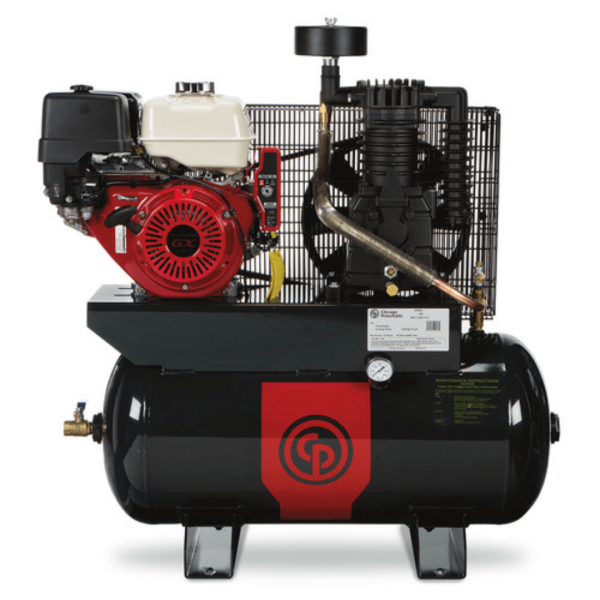 Chicago Pneumatic RCP-1330G Truck Mount Honda Gasoline Driven Two Stage 30 Gallon Air Compressor, 13 Hp, Horizontal