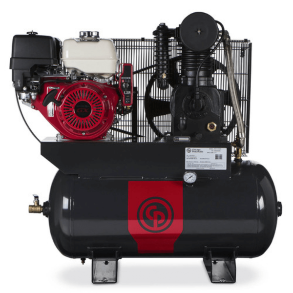 Chicago Pneumatic RCP-C1330G 13 Hp Honda Gasoline Driven Two Stage Cast Iron 30 Gallon Air Compressor