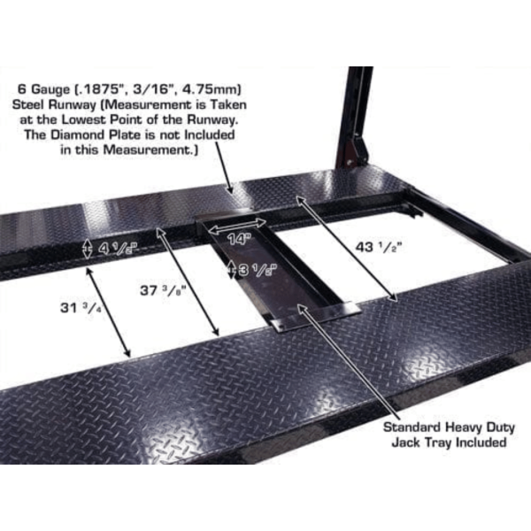 Atlas Garage PRO8000EXT Extra Tall Portable Hobbyist 8,000 lb. Capacity 4-Post Lift - Image 8