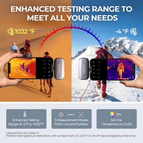 Topdon USA TC002 (iOS Devices) Portable Thermal Imaging Camera - Image 8