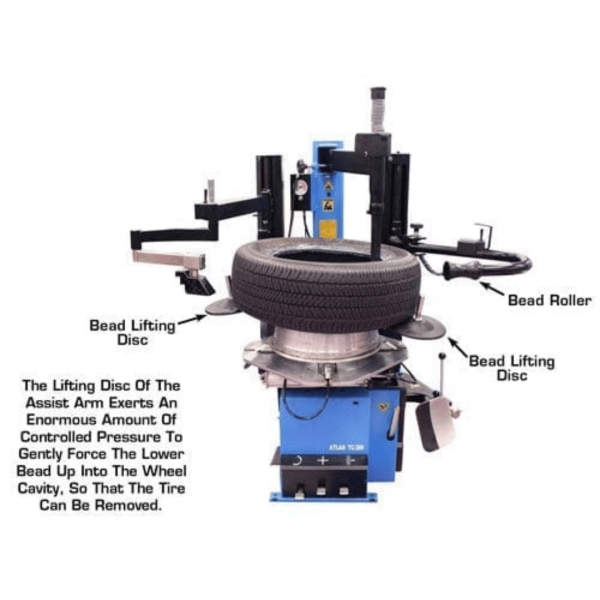 Atlas TC289DAA Tire Changer + WB11 Wheel Balancer Combo Package - Image 8
