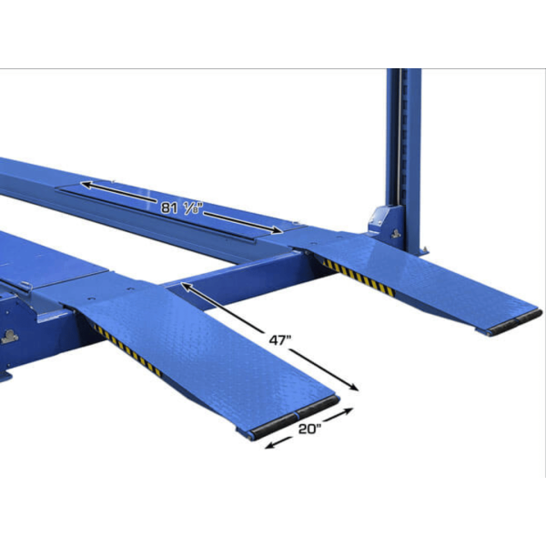 Atlas Platinum PVL14OF-EXT Open Front Alignment Lift + RJ7000 ALI Certified Rolling Jack Combo - Image 8