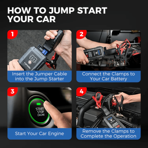 Topdon USA JumpSurge1200 12V Jump Starter & Power Bank - Image 8