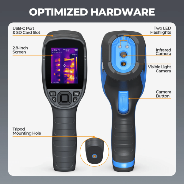 Topdon USA TC005 Handheld Portable Thermal Imaging Camera - Image 9