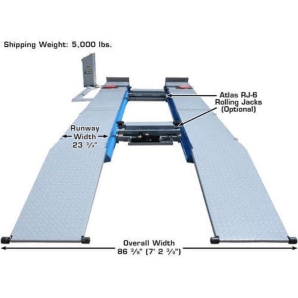 Atlas 12ASL Alignment Scissor Lift and RJ-6 Rolling Jack Combo - Image 9