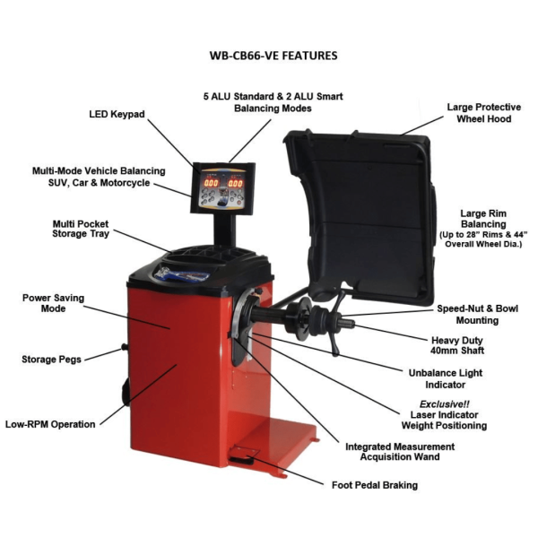 Valor WB-CB66-VE Wheel Balancer - Image 9