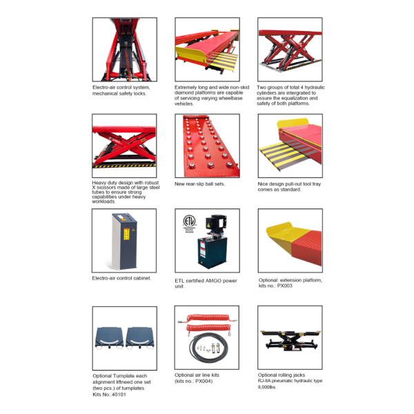 Amgo AX-16A 16,000 Lb Alignment Scissor Lift - Image 2