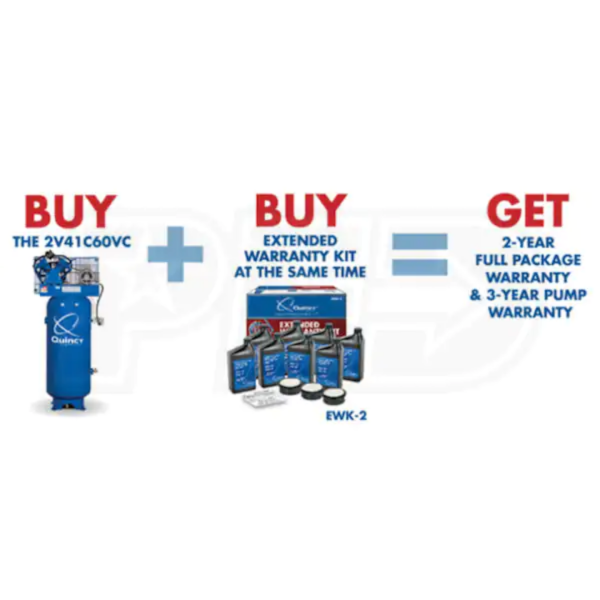 Quincy G214K30HCD QT 14-HP 30-Gallon Two-Stage Truck Mount Air Compressor w/ Electric Start Kohler Engine - Image 5