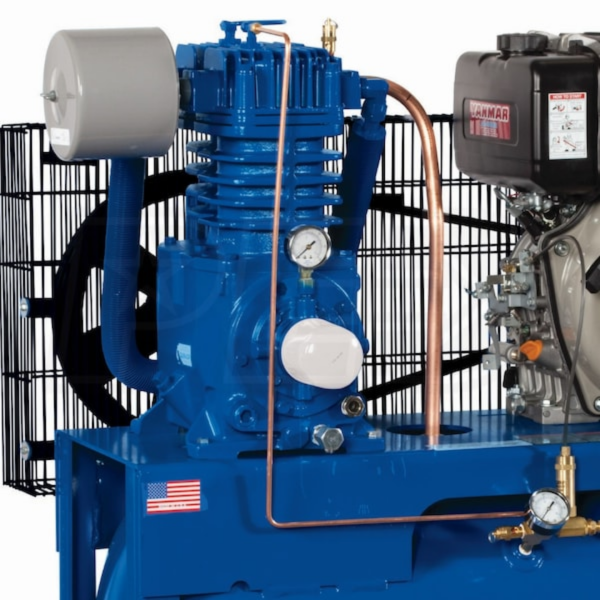 Quincy D307Y30HCD QP 10-HP 30-Gallon Pressure Lubricated Two-Stage Truck Mount Air Compressor w/ Electric Start Yanmar Diesel Engine - Image 3