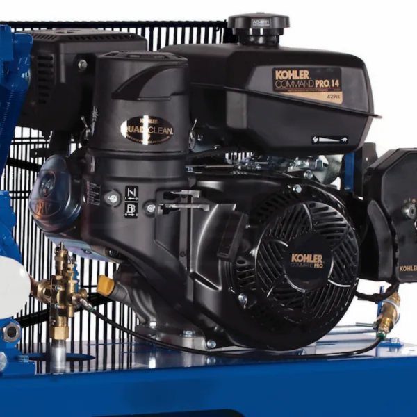 Quincy G314K30HCE QP 14-HP 30-Gallon Pressure Lubricated Two-Stage Truck Mount Air Compressor w/ Electric Start Kohler Engine - Image 3