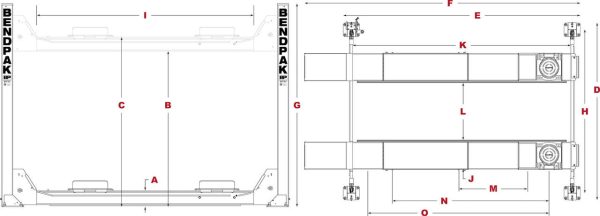 BendPak HDS-14LSXE 14,000 lb. 4 Post Alignment - Limo Extended - Image 9