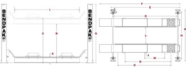 BendPak HDS-18EA 18,000 lb. 4 Post Alignment Lift - Image 7