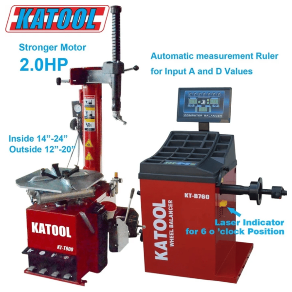 Katool Tire Changer KT-T800 & Wheel Balancer KT-B760 Combo - Image 8