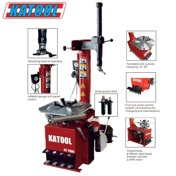 Katool KT-T800 Wheel Clamp Tire Changer Machine - Image 8