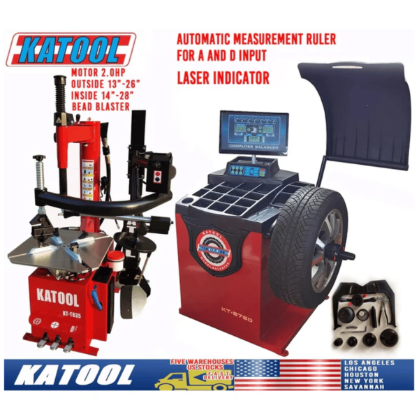 Katool Tire Changer KT-T835 & Wheel Balancer KT-B750 Combo - Image 7