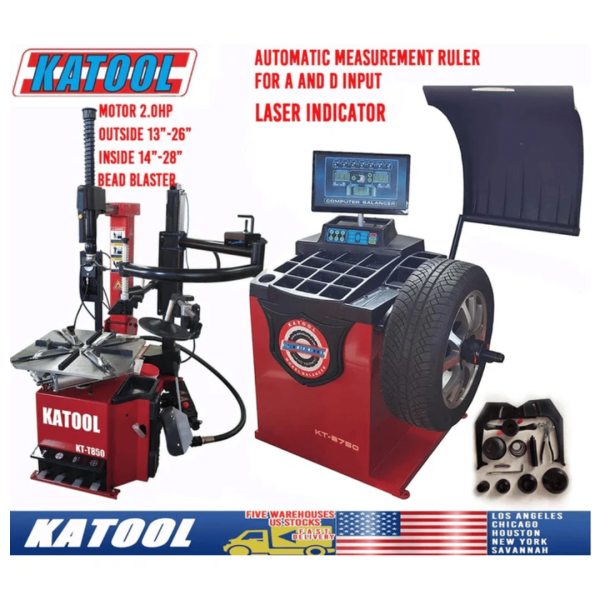 Katool Tire Changer KT-T850 & Wheel Balancer KT-B750 Combo - Image 3