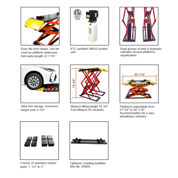 Amgo XL-7 7,000 lb Low Profile Scissor Lift - Image 2