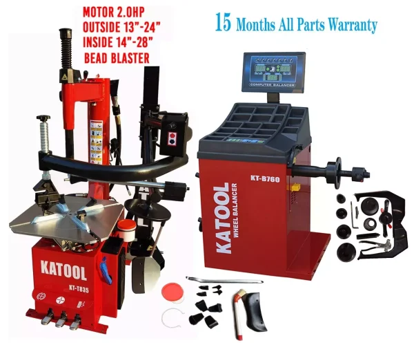 Motooltech KT-T835/KT-B760 Tire Changer & Wheel Balancer Garage Shop Equipment - Image 3